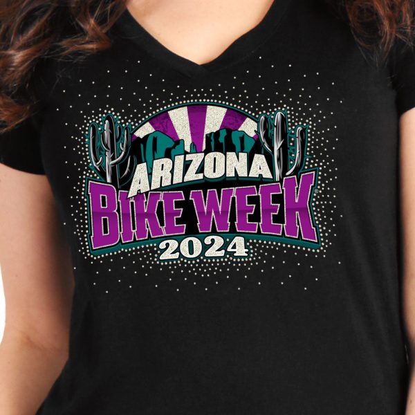 2024 Arizona Bike Week Official Logo Ladies T-Shirt AZL1469 Online Hot Sale - Image 2