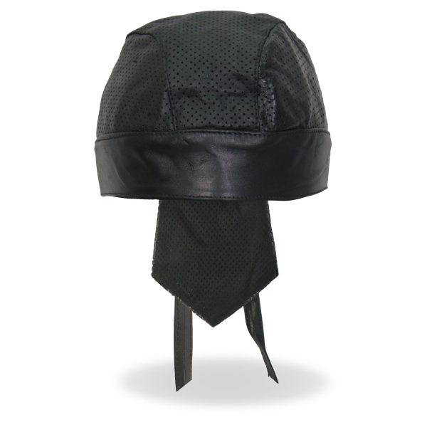 Hot Leathers Black Perforated Medium Weight Leather Head Wrap HWL1010 Cheap