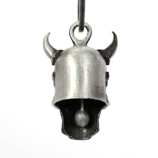 Milwaukee Leather MLB9052  Viking Skull Horns with Black Eyes  Motorcycle Good Luck Bell | Key Chain Accessory for Bikers Fashion - Image 4