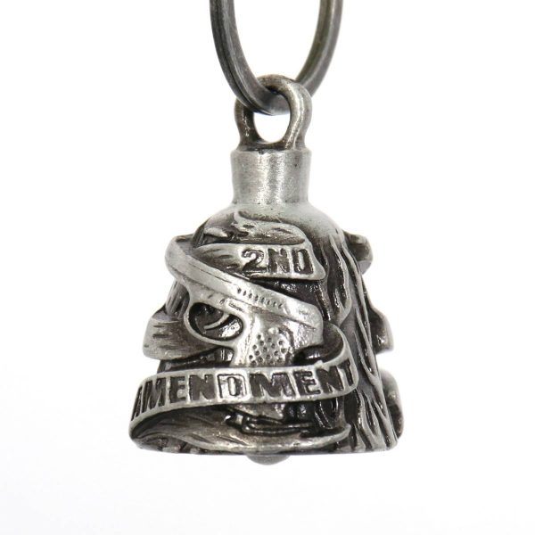 Milwaukee Leather MLB9001  2nd Amendment  Motorcycle Good Luck Bell | Key Chain Accessory for Bikers Cheap