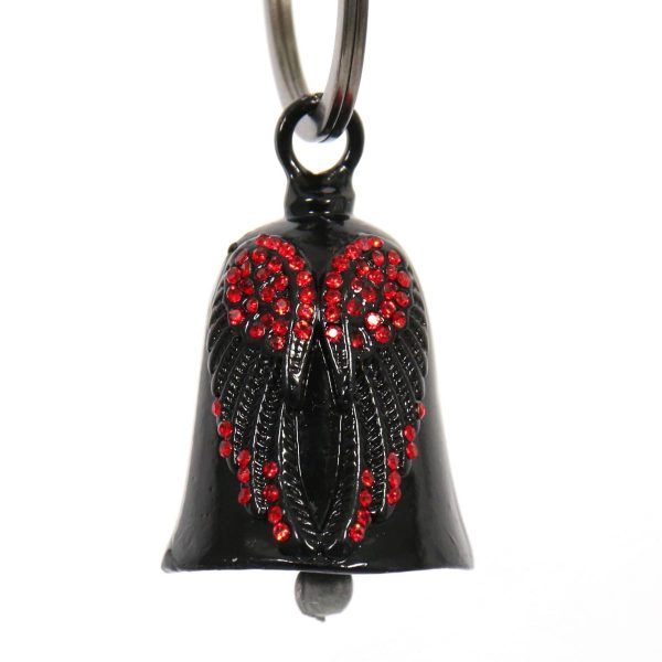 Milwaukee Leather MLB9004  Wings with Red Diamond  Motorcycle Good Luck Bell | Key Chain Accessory for Bikers Cheap - Image 4