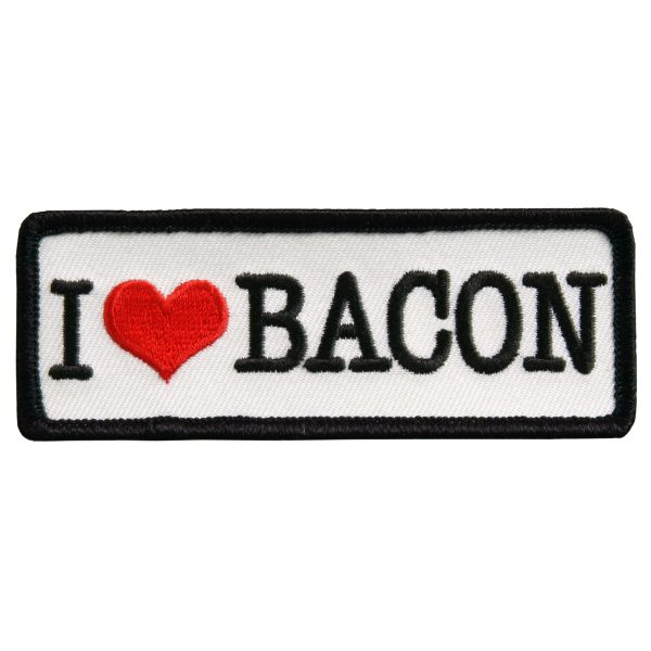 Hot Leathers PPL9381 I Love Bacon 4  x 2  Patch Hot on Sale