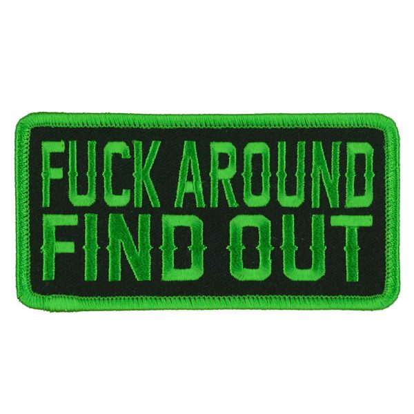 Hot Leathers 4  Green Fuck Around Find Out Patch Online Sale