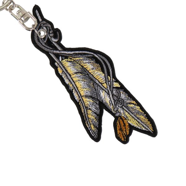 Hot Leathers KCH1051 Feather Embroidered Keychain For Sale - Image 2