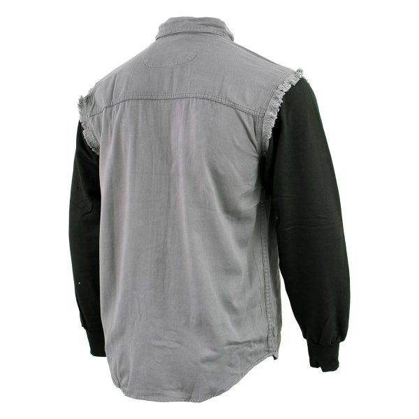 NexGen DM4444 Men s Grey with Black Long Sleeve Button Down Shirt For Sale - Image 4