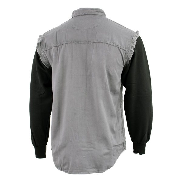 NexGen DM4444 Men s Grey with Black Long Sleeve Button Down Shirt For Sale - Image 2