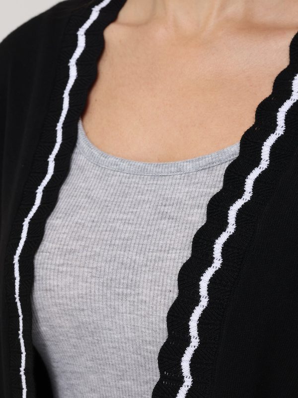 Scallop Crop Cardigan Online - Image 3
